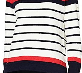 Joules Seaport Jersey de Chenilla, Rojo Stripe, 50 para Mujer