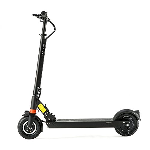 JOYOR Patinete eléctrico para Adultos F1 (autonomía 20km, Motor 350W, Ruedas 8” Delantera de neumático y sólida la Trasera, con suspensión Delantera) Negro, L
