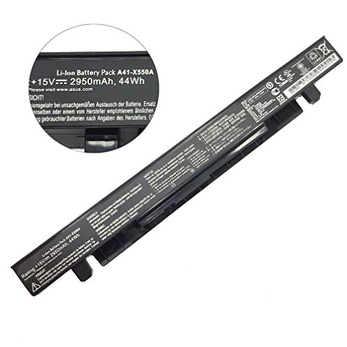 JQSPOWER A41-X550A Batería para ASUS X550CA X550LB A450 A550 F450 F550 F550C F550L F552 F552C F552CL K550 K550C X450 X552 X552EA FX50JK F550C R510CA X550V[A+++ 4 Celdas, 2950mAh 15V]