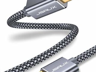 JSAUX Cable Impresora [3M] Cable Impresora USB Tipo B 2.0 Compatible para Impresora HP, Epson,Canon,Brother,Lexmark,Escáner,Disco Duro,Fotografía Digital y Otros Dispositivos-Gris