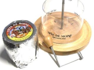 Juego completo Cortaquesos, Queso Entero Tete de Moine Clásico, Quesera Original