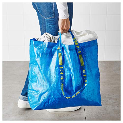Juego de 15 bolsas grandes Ikea Frakta para la compra o la colada, color azul, polipropileno, azul, 15-Pack