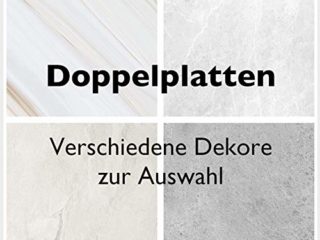 Juego de 2 paneles decorativos para pared de ducha, solución de esquina, revestimiento de pared, panel trasero de ducha, diseño de piedra, mármol, arena, placa de plástico (2 x Deep Ivory)