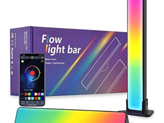 Juego de 2 smart luces LED, VARWANEO RGB smart tiras LED con 19 efectos de iluminación y 8 modos de música, lampara playstation, LED light bar para 27-45" PC, TV, Decoración de habitaciones