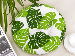 Juego de 4 cojines de asiento para silla de 40 x 40 cm, cojín para silla de jardín, balcón, terraza, asiento de jardín, (redondo, b)