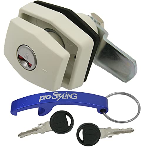 Juego de cerraduras de servicio para caravanas, autocaravanas, barcos, Zadi, color blanco