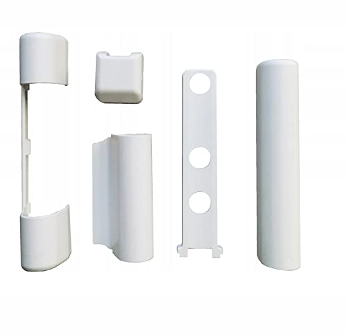 Juego de tapas protectoras para ventanas de PVC y puerta de plástico PVC de Siegenia, para FAVORIT KF3 EB, EL O, EL U, S, W KF, color blanco