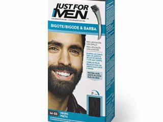 Just For Men, Tinte Colorante en gel para barba y bigote para hombre. Elimina las canas y cuida la barba en 5 minutos. Castaño Negro, 15 ml (Formula Mejorada)