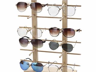 Justdolife Soporte De Exhibición De Los Vidrios Gafas De Sol Creativas De Madera con Soporte para Gafas