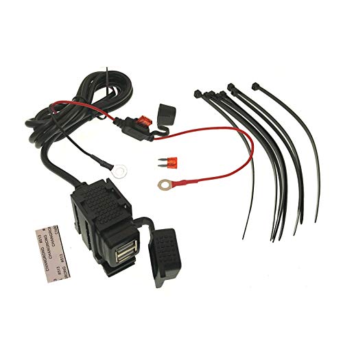 JZK 3.1A Motocicleta Cargador Dual USB 12v-24v Impermeable Moto Adaptador de teléfono Manillar Cargador de alimentación Toma de Puerto para Smartphone