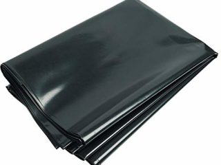 KAHEIGN 2m x 6m Láminas De Polietileno Negro, 2 Mil De Espesor Cubierta Polytunnel Para Cultivo De Jardín Membrana Hortícola De Polietileno Para Aislamiento De Jardinería (125Mu /500G)