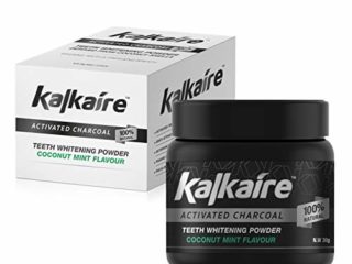 Kalkaire Black Edition Polvo de carbón blanqueador activado para dientes más blancos y encías saludables - Polvo blanqueador de carbón con sabor a menta y coco de Antilla Health