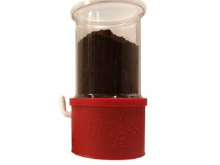 Kanguru Pronto Café, Rojo, 13 x 11 x 20 cm, recipiente y dispensador de café para moka