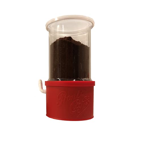 Kanguru Pronto Café, Rojo, 13 x 11 x 20 cm, recipiente y dispensador de café para moka