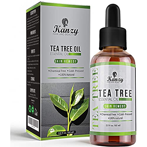 Kanzy Aceite Arbol del Te 60ml Natural Tea Tree Oil Perfecto Tratamiento para Cara, Cuerpo, Piel y Cabello Aceite Esencial Arbol te Bio