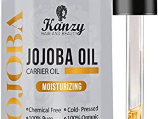 Kanzy Aceite de Jojoba Bio 100% Puro 120ml Orgánico Prensado en Frio Vegano Natural Hidratante para Cabello, Cara, Cuticulas, Cuerpo y Uñas Jojoba Oil Sin Hexano