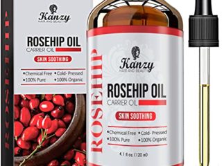 Kanzy Aceite de Rosa Mosqueta Puro 100% Orgánico Prensado en Frío Bio sin Refinar Rosehip Oil usado como Hidratante para Cara, Cabello