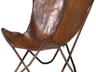 Kare Design Sillón Butterfly, Marrón, 87x80x76cm