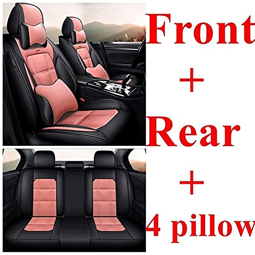 karstry Fundas Asientos Coche Universales para Mercedes Benz W204 W211 W210 W124 W212 W202 W245 W163 Cla Gls Gla Glc Clase A / B / C / E. Accesorios Coche, Lujo Rosa