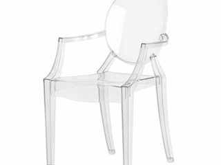 Kartell Lou Ghost - Silla, Policarbonato, Cristal, 37 x 63 x 39 cm, 1 Unidad
