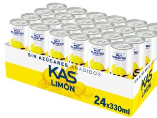 KAS Zero Limón 330 ml - Refresco de Limón sín Azúcar - Pack de 24