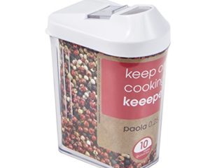 keeeper Paola Dispensador de Cereales, PE/San, Blanco, 6.5 x 4 x 12 cm