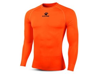 KELME Adult Thermical L/S Tshirt Camiseta Térmica, Hombre, Neon Orange Black, S