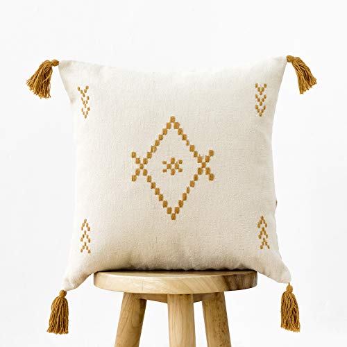 Kenay Home - Cojín Decorativo Sofá Cama Mostaza Damya 45x45cm