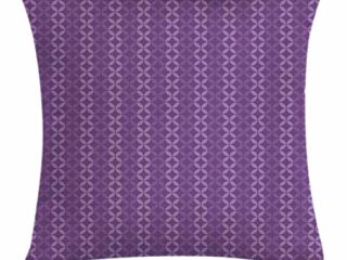 KENDIA Tonos Lilas repetitivas Vintage Hojas Círculos Ilustración Diseño Monocromo, Funda de Almohada Decorativa Decorativa Cuadrada, Malva y Violeta, 12 Pulgadas