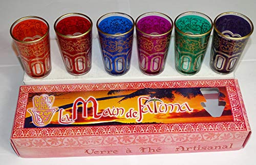 kenta artesanias - Juego 6 Vasos de té marroquies