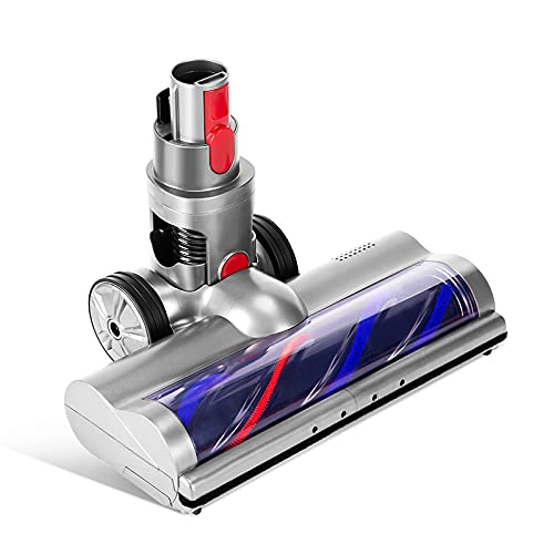 KENVOR Cepillo Eléctrico Compatible con Dyson V7 V8 V10 V11 V15 con 4 Luces LED para Alfombras, Pisos Duros y Parquet