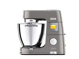 Kenwood Titanium Chef Pattissier - Robot de Cocina (1400 de potencia, bol de 7 litros y batidora de vaso de cristal incluidos, 4 herramientas, pantalla tactil)