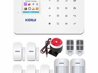 KERUI G18 Sistema Alarma gsm(NO WiFi) Inalámbrico Control Remoto por Call/SMS/App - Kit Alarma Antirrobo Casa DIY con Sensor Puerta/Detector Movimiento PIR/Mando a Distancia para Hogar/Tienda/Garaje