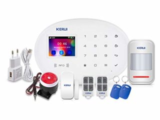 KERUI W20 Sistema Alarma Hogar gsm/WiFi sin cuotas Control por App/Call/SMS/Tarjeta RFID, Kit Alarma Casa Seguridad DIY con Detector/Sensor Movimiento de Alarma Puerta Inalámbrico para Tienda/Oficina