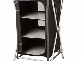 KG KitGarden - Armario Camping Plegable, 60x52x88 cm, Negro, Cabinet Camping