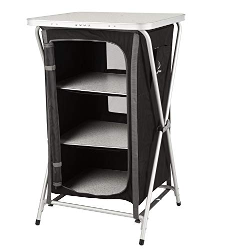 KG KitGarden - Armario Camping Plegable, 60x52x88 cm, Negro, Cabinet Camping