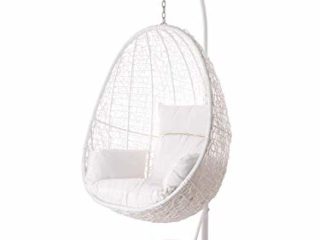 Kideo Swing Chair Sillón Colgante Hamaca Sillón de Descanso Muebles de Salón *Eyecatcher* - Blanco/Blanco