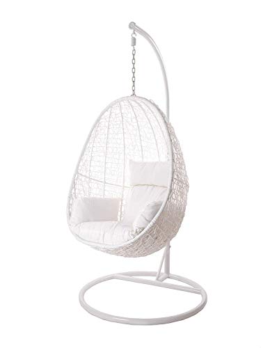 Kideo Swing Chair Sillón Colgante Hamaca Sillón de Descanso Muebles de Salón *Eyecatcher* - Blanco/Blanco