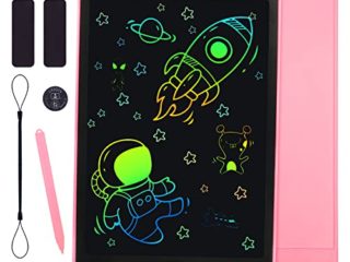KidsPark Tableta de Escritura LCD de 12 Pulgadas Tablero de Dibujo para Niños, Escritura a Mano, Juguetes para Niños y Niñas, Rosa