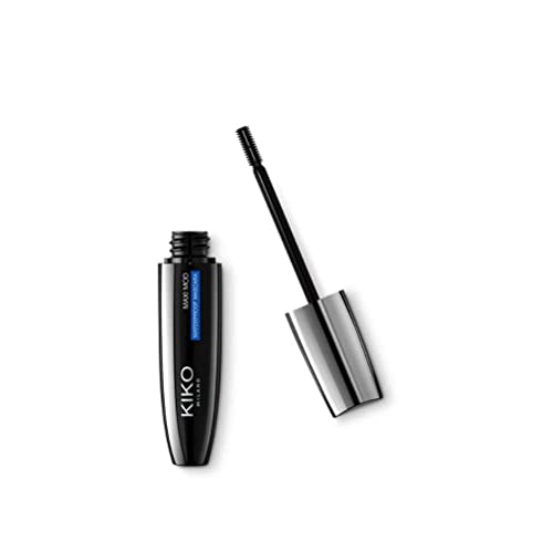 KIKO Milano Maxi Mod Waterproof Mascara | Máscara de pestañas resistente al agua con minicepillo para un efecto de máximo volumen y definición