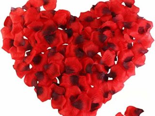 Killow Pétalos de Rosa 3000 Pcs Petalos Artificiales Confeti de Rosas Artificiales de Seda Roja para Bodas,día de San Valentín
