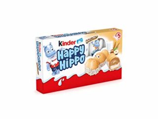 Kinder Happy Hippo Barritas de Chocolate, Pack de 5 x 20.7g