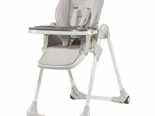 Kinderkraft Trona Bebé Ajustable YUMMY, Bandeja, Hasta 3 Años, Gris