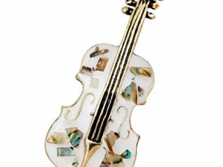 KingbeefLIU Vintage Mujer Shell Cello Forma Broche Pin Cardigan Chal Bufanda Accesorio Regalo Elegante Broche Vintage Regalo De Joyería siNone