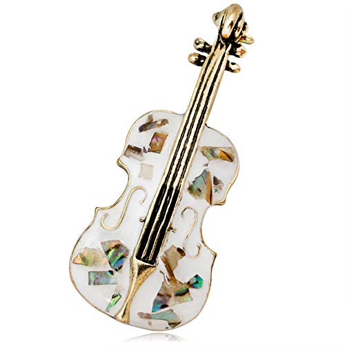 KingbeefLIU Vintage Mujer Shell Cello Forma Broche Pin Cardigan Chal Bufanda Accesorio Regalo Elegante Broche Vintage Regalo De Joyería siNone