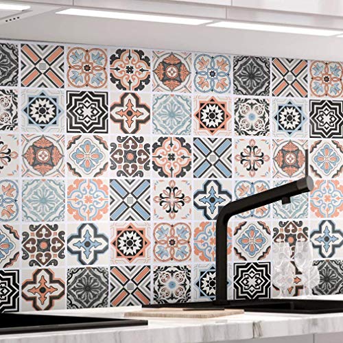KINLO - Adhesivo para azulejos, azulejos de mosaico, papel pintado para baño y cocina, PVC, decoración de azulejos en el baño