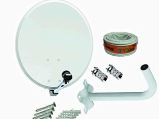 Kit Antena parabólica 60cm Tecnovoz + Soporte Pared + Rollo 20m TELEVES + LNB Universal