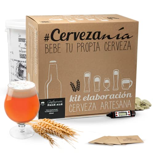 Kit de elaboración de cerveza rubia Pale Ale | 5 litros cerveza en casa | Regalo original