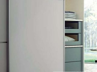Kit de herramientas para puertas correderas de armario, armario 2-3-4 puertas de 85 kg freno Soft apertura/cierre (4 puertas, con kit de cortinas)