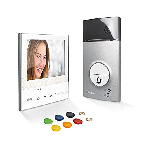 Kit de intercomunicación de puerta Bticino 363911 con clase de video 300 x13e y línea 3000 insignia, blanco